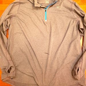 Mens Nike Dry Fit 1/4 zip Running Jacket